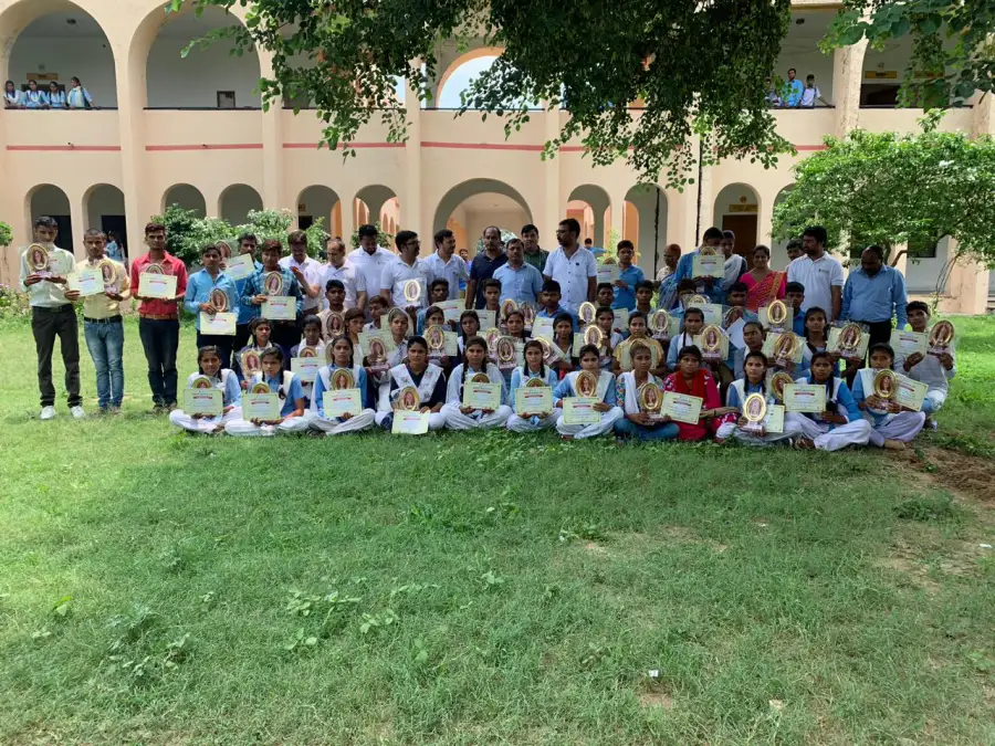Students honoured at Pratibha Samman Samaroh, Govt Inter College, Nasirpur