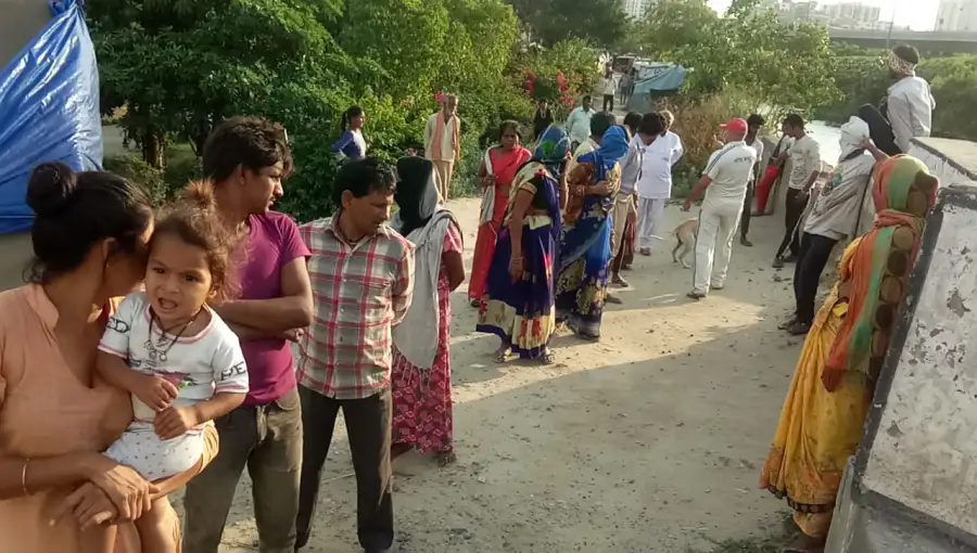 Families gather as relief arrives