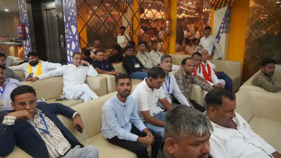 Guests gather before the programme begins
